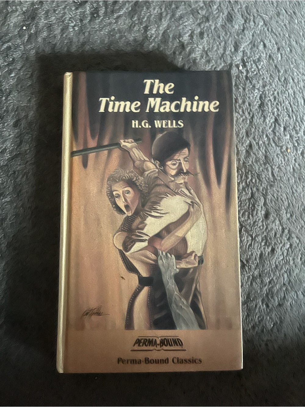 The Time Machine by H.G. Wells - Illustrated Perma-Bound Hardcover, Brown Cover
